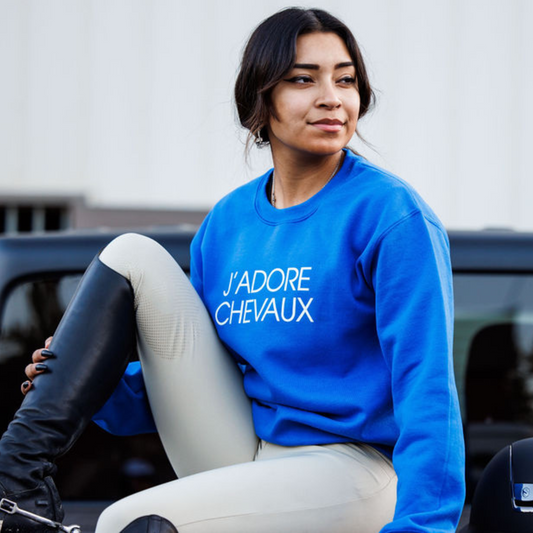 J'adore Chevaux Crewneck | Azure