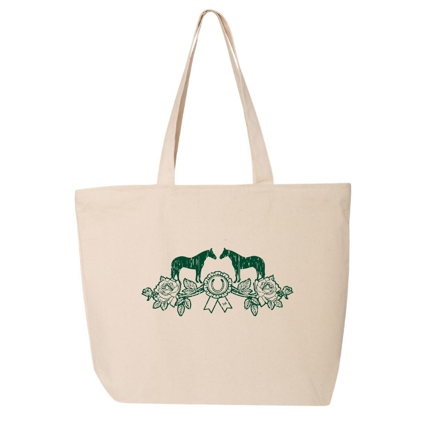 Roses + Rosette Tote Bag | Natural