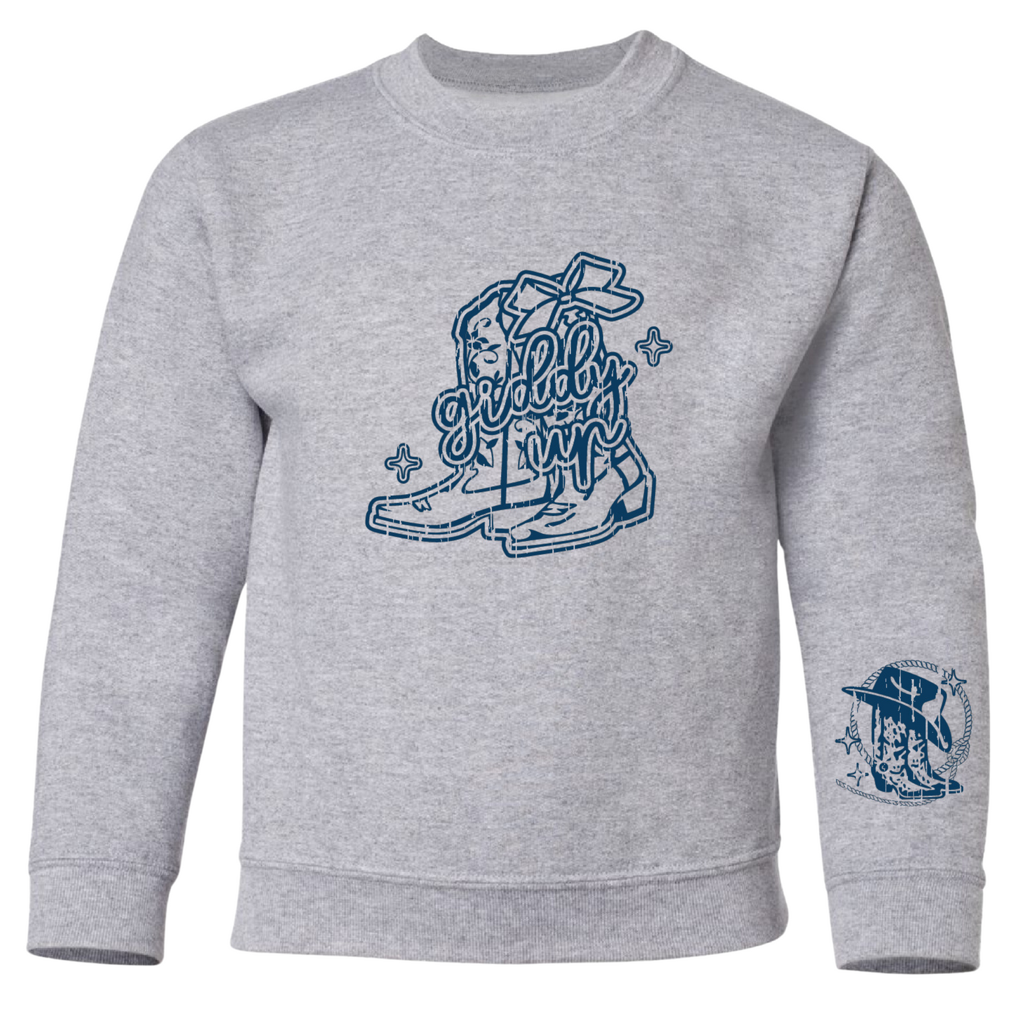 Kids Giddy Up Crewneck | Dappled