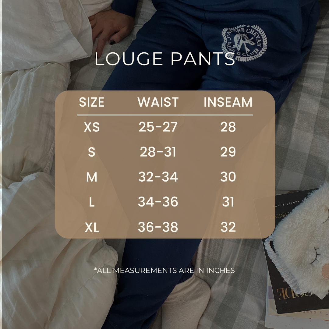 J'adore Chevaux Saddle Club Lounge Pants | Midnight - Gray & Bay Horse Co.