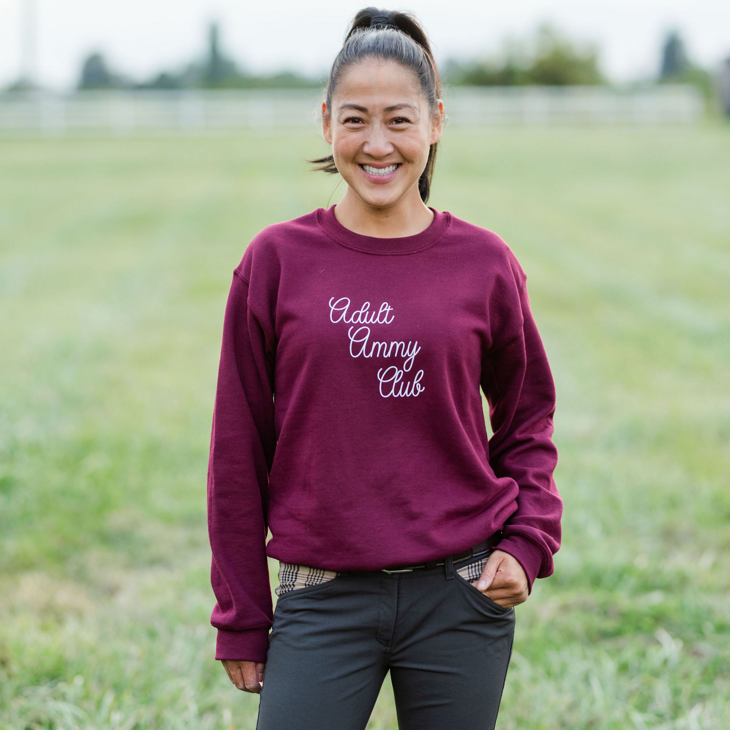 Adult Ammy Club Crewneck | Wine