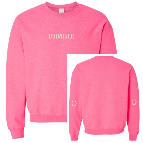 EQUESTRIAN Elbow Patch Crewneck | Cupid