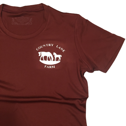 CLF Athletic Ladies T-Shirt - Maroon - Gray & Bay Horse Co.